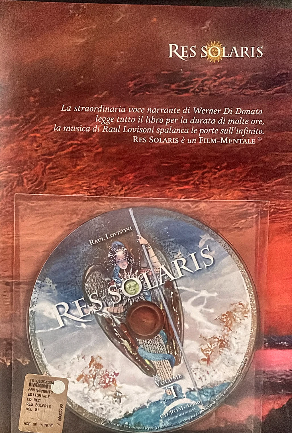 Res Solaris: la pagina con il CD dell’audiolibro letto da Werner Di Donato
