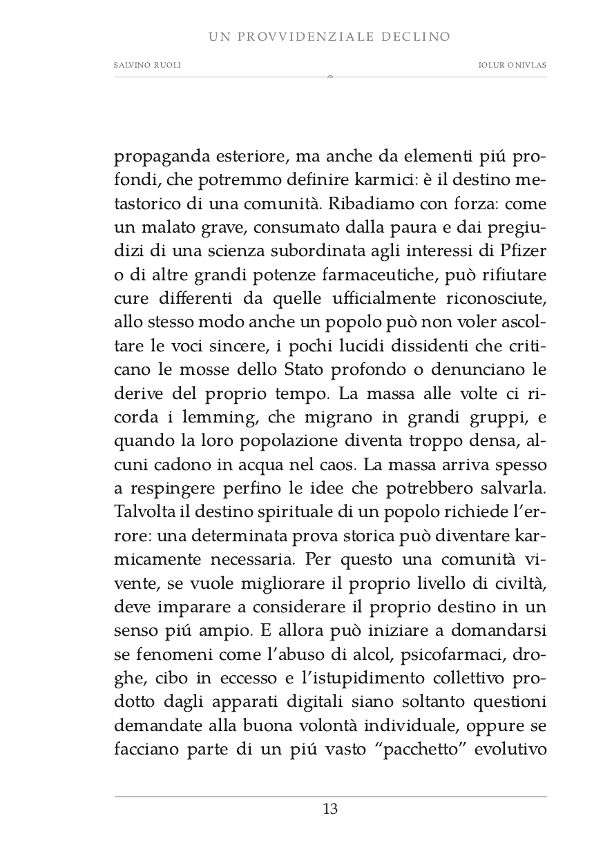Salvino Ruoli, Un provvidenziale declino, pagina 13