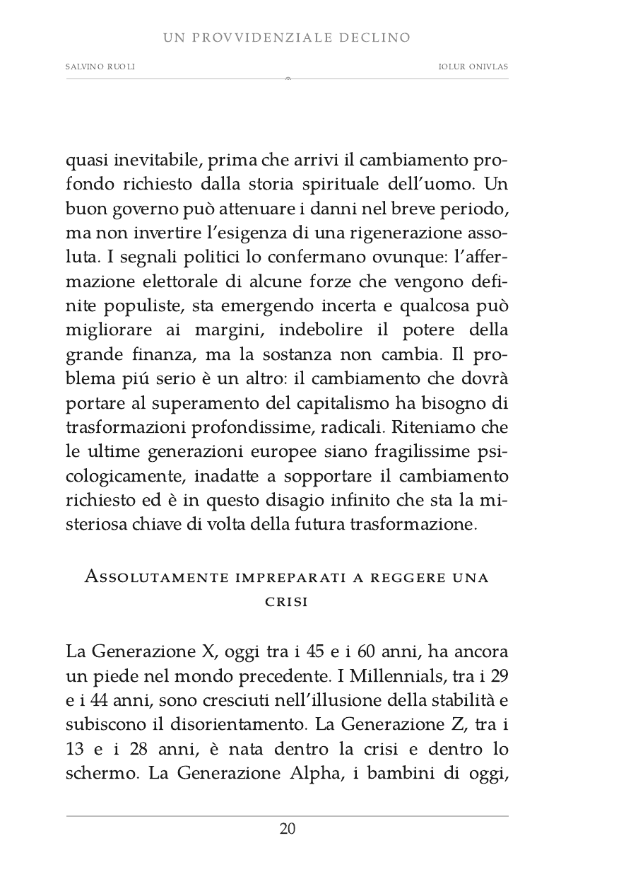 Salvino Ruoli, Un provvidenziale declino, pagina 20