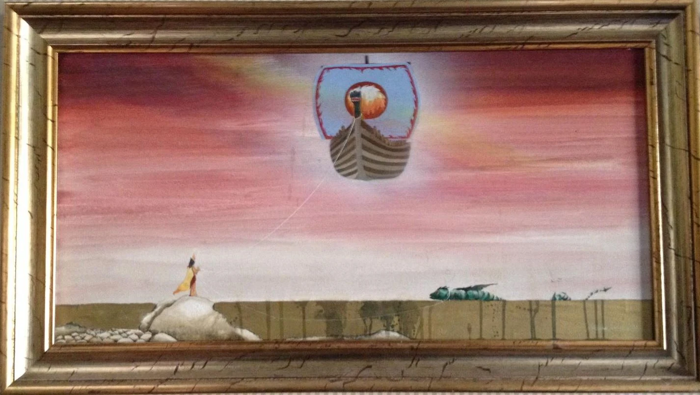 Raul Lovisoni, Il dominatore solitario, acrilico, 90×40 cm
