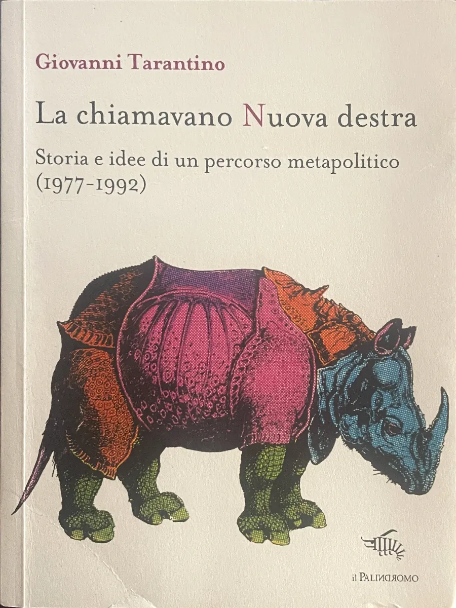 Copertina del libro di Giovanni Tarantino, La chiamavano Nuova destra, il Palindromo 2024