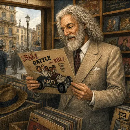 Illustrazione del canto 171: Come Widar comprese lo spirito americano grazie alla musica