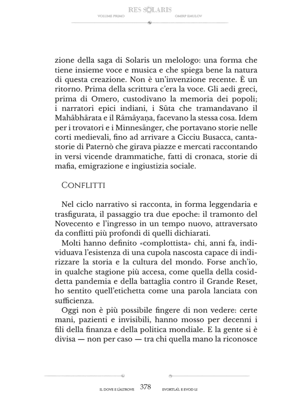 Il Dove e l’Altrove, Postfazione, pagina 378