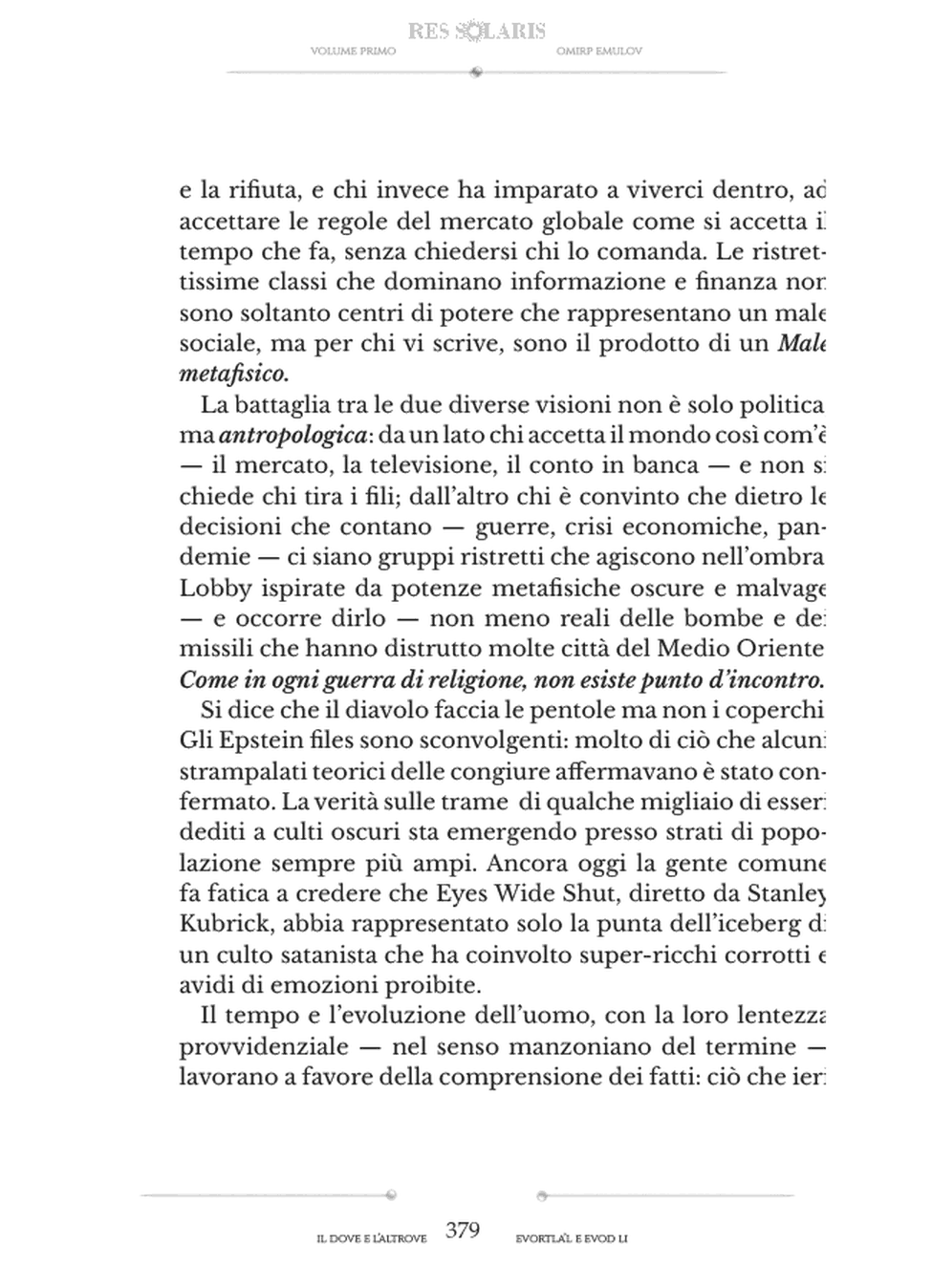 Il Dove e l’Altrove, Postfazione, pagina 379