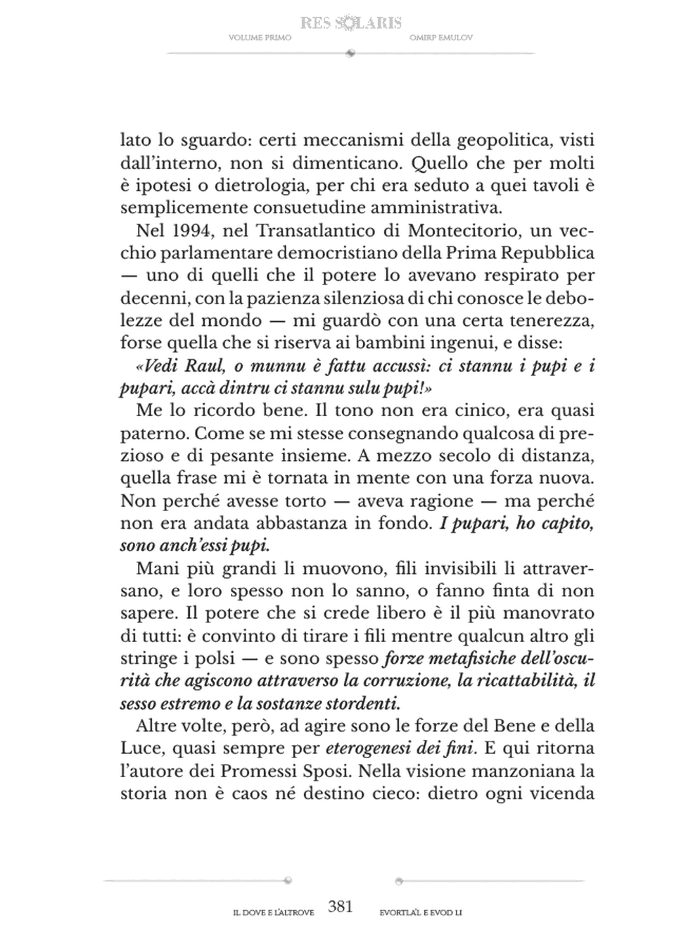Il Dove e l’Altrove, Postfazione, pagina 381