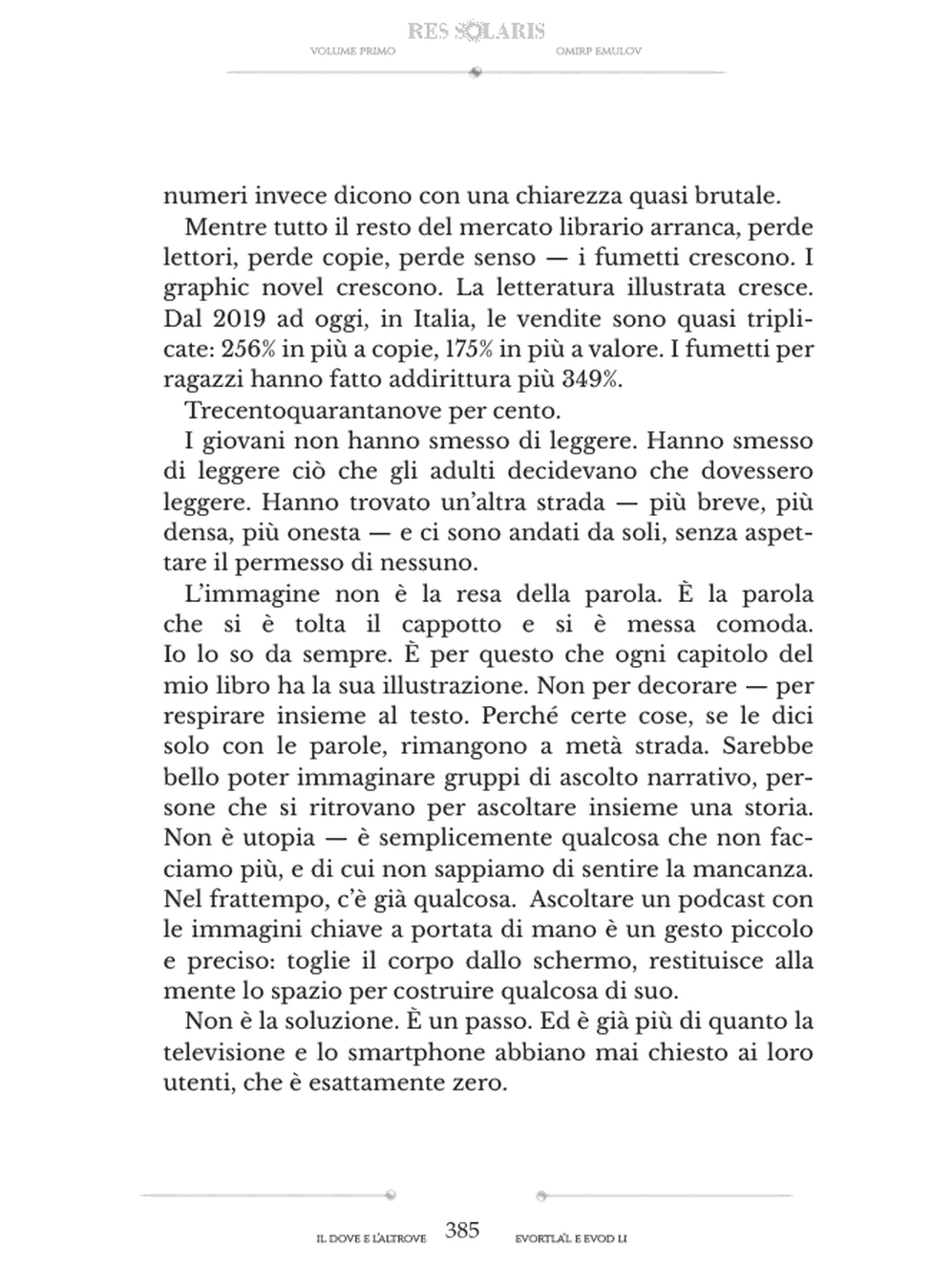 Il Dove e l’Altrove, Postfazione, pagina 385