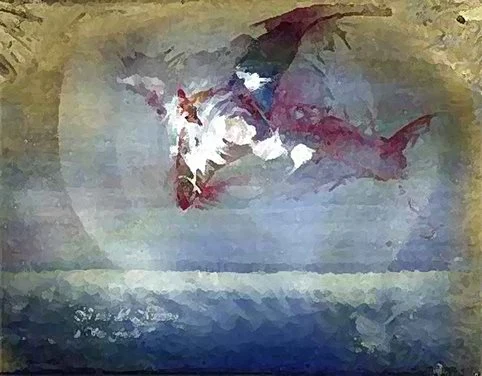 Raul Lovisoni, Spiriti elementari, tecnica mista, 28×20 cm